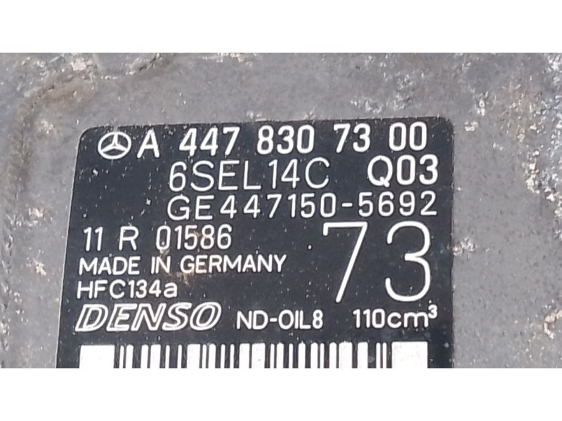 Recambio de compresor aire acondicionado para mercedes-benz vito tourer (w447) 111 cdi / 111 bluetec (447.701, 447.703, 447.705)