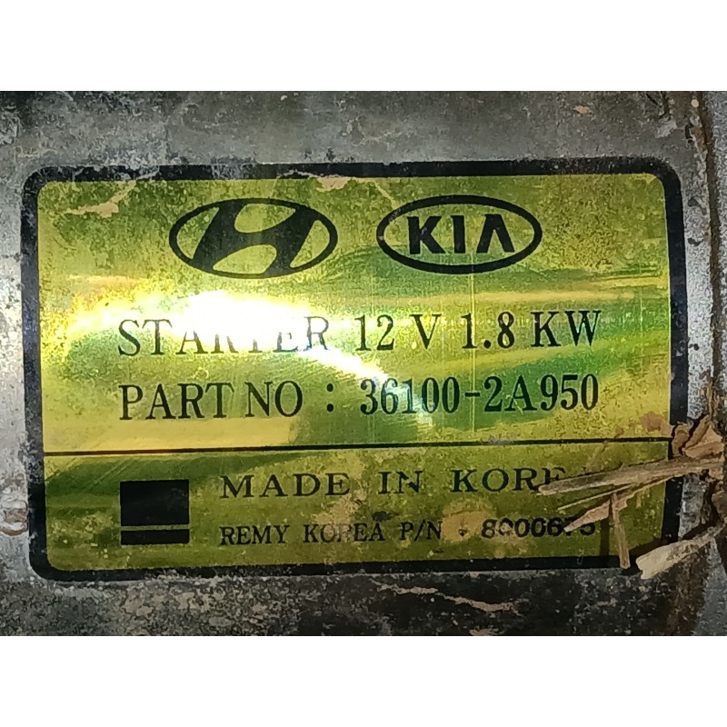 Recambio de motor arranque para hyundai tucson (tl, tle) 1.7 crdi referencia OEM IAM   