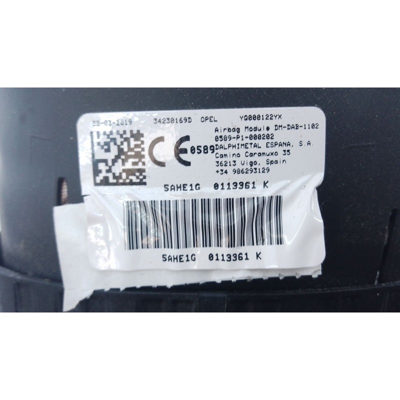 Recambio de airbag delantero izquierdo para opel grandland / grandland x (a18, p1uo) 1.2 (75) referencia OEM IAM   