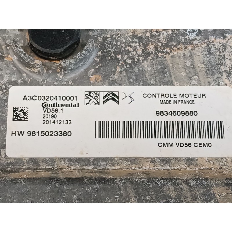 Recambio de centralita motor uce para peugeot 2008 ii (ud_, us_, uy_, uj_, ur_, uc_) 1.2 puretech 100 referencia OEM IAM 9834609