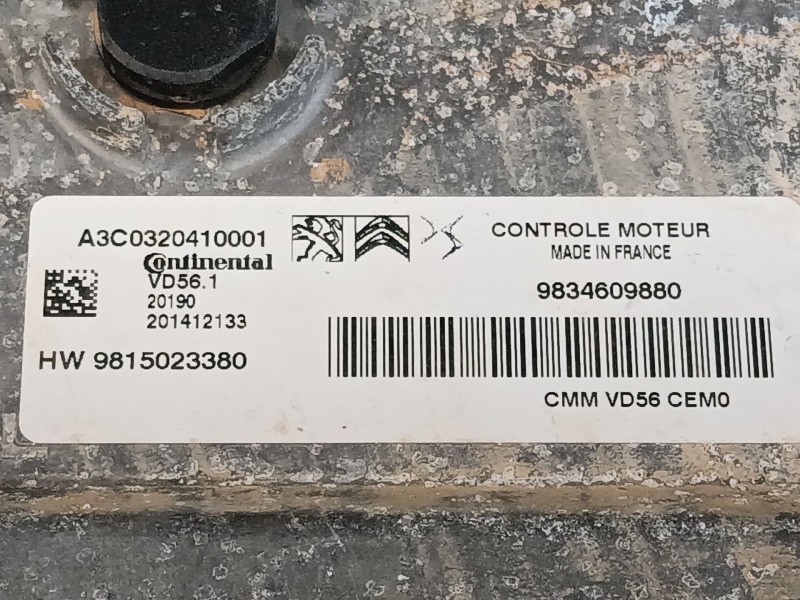 Recambio de centralita motor uce para peugeot 2008 ii (ud_, us_, uy_, uj_, ur_, uc_) 1.2 puretech 100 referencia OEM IAM 9834609