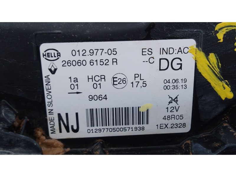 Recambio de faro izquierdo xenon para renault captur i (j5_, h5_) 0.9 tce 90 referencia OEM IAM   