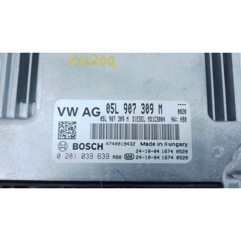 Recambio de centralita motor uce para skoda karoq 2.0 tdi nu7 referencia OEM IAM 05L907309M 0281039639 