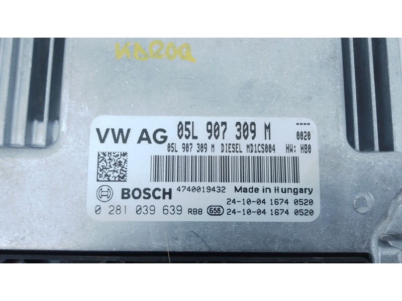 Recambio de centralita motor uce para skoda karoq 2.0 tdi nu7 referencia OEM IAM 05L907309M 0281039639 