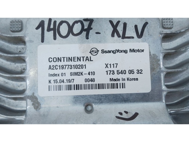 Recambio de centralita motor uce para ssangyong xlv suv 1.6 gpl referencia OEM IAM 1735400532 A2C1977310201 