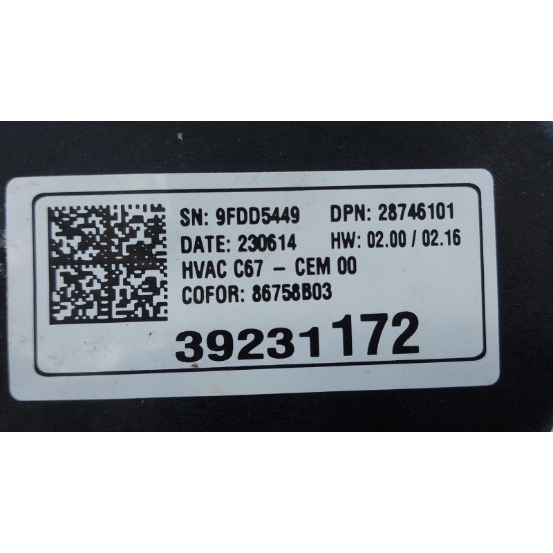 Recambio de mando climatizador para opel corsa f (p2jo) 1.2 (68) referencia OEM IAM   