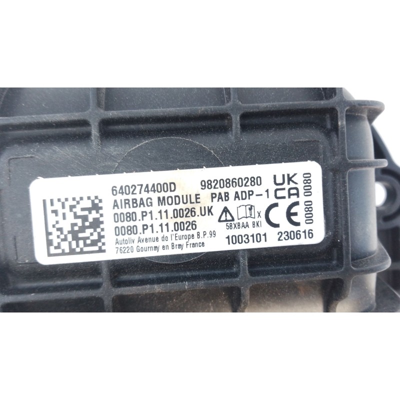 Recambio de airbag delantero derecho para opel corsa f (p2jo) 1.2 (68) referencia OEM IAM   