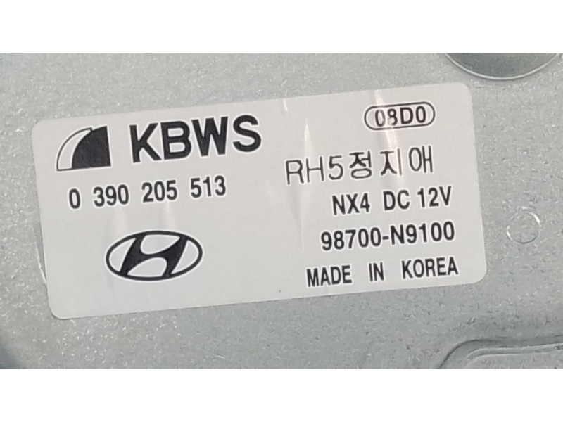 Recambio de motor limpia trasero para hyundai tucson (nx4e, nx4a) 1.6 crdi referencia OEM IAM 98700N9100 0390205513 