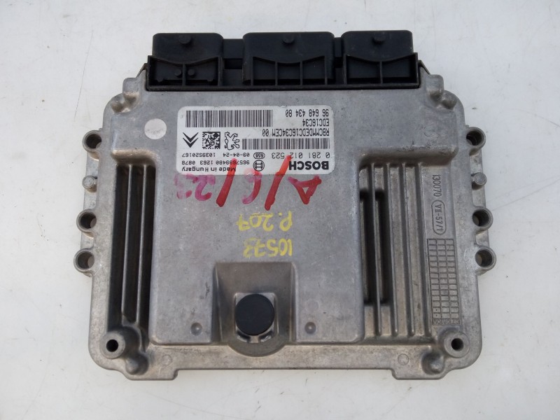 Recambio de centralita motor uce para peugeot 207 1.4 hdi referencia OEM IAM 0281012523  E3-B2-28-3