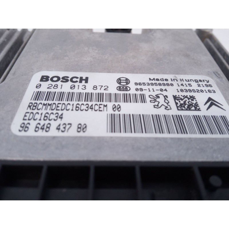 Recambio de centralita motor uce para citroën c5 berlina 1.6 16v hdi fap referencia OEM IAM 0281013872 9664843780 E3-B2-35-2