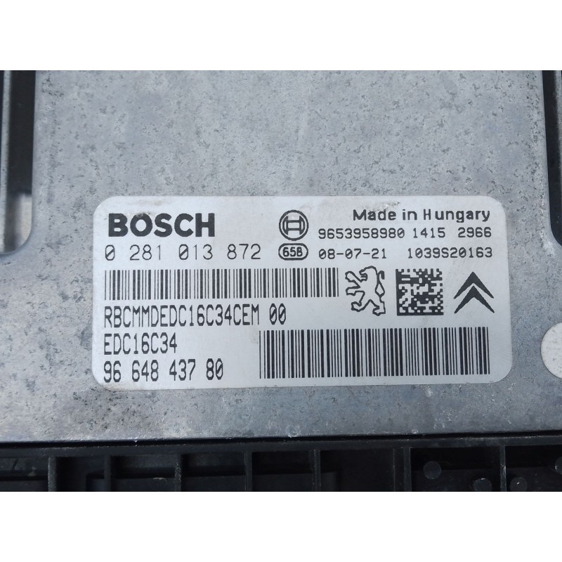 Recambio de centralita motor uce para peugeot 308 sw confort referencia OEM IAM 9664843780 0281013872 E3-B2-34-2