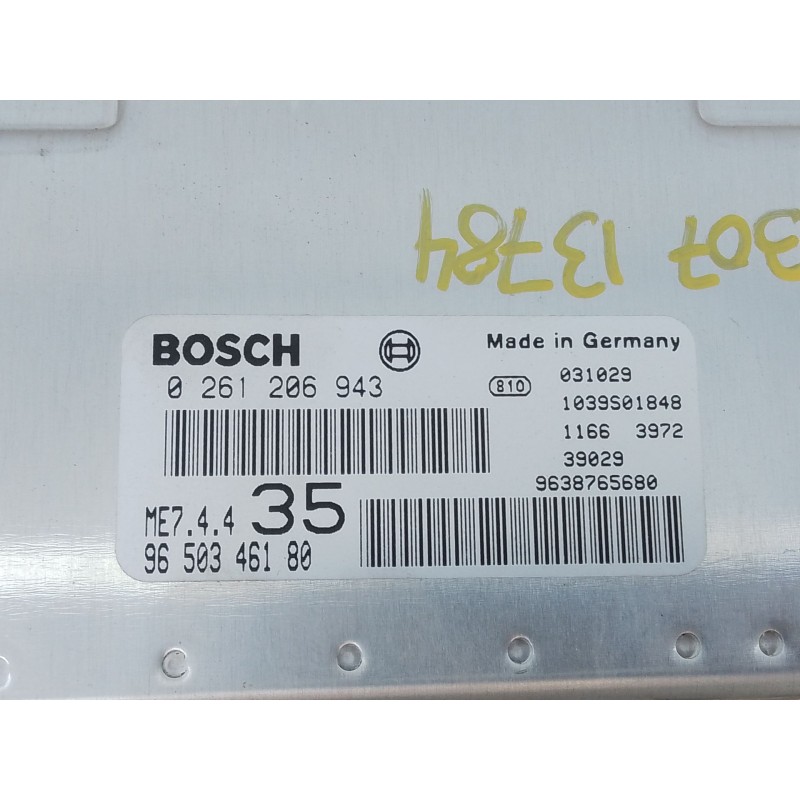 Recambio de centralita motor uce para peugeot 307 (3a/c) 2.0 16v referencia OEM IAM 9650346180 0261206943 E3-B2-23-2