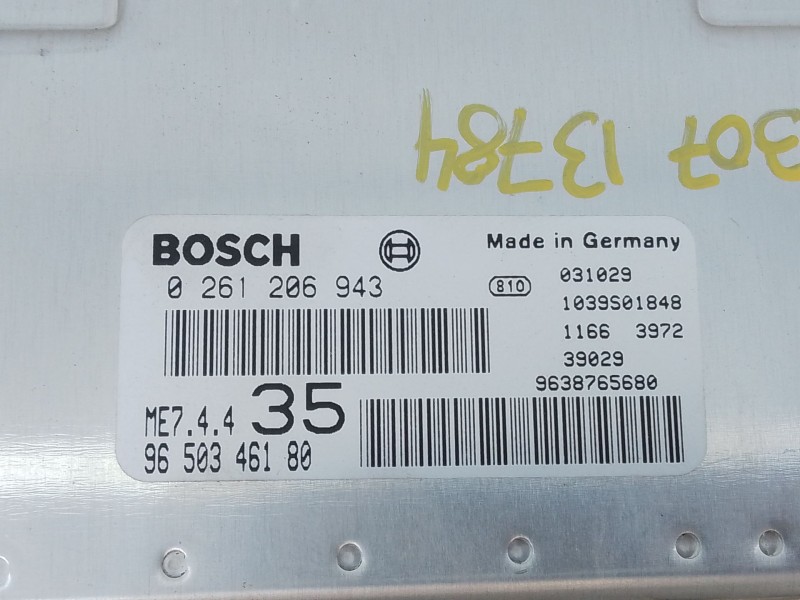 Recambio de centralita motor uce para peugeot 307 (3a/c) 2.0 16v referencia OEM IAM 9650346180 0261206943 E3-B2-23-2