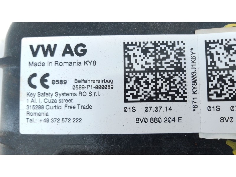 Recambio de airbag delantero derecho para volkswagen golf vii lim. (bq1) sport referencia OEM IAM   