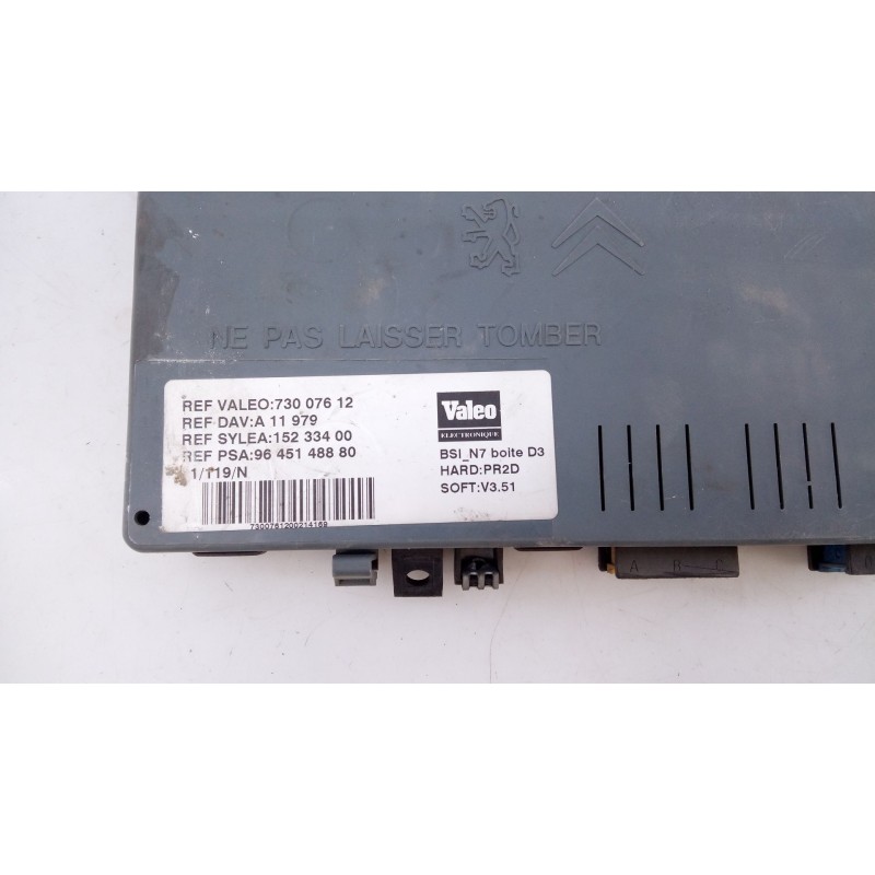 Recambio de caja reles / fusibles para citroën xsara (n1) 1.9 d referencia OEM IAM 73007612 9645148880 E3-B2-24-3