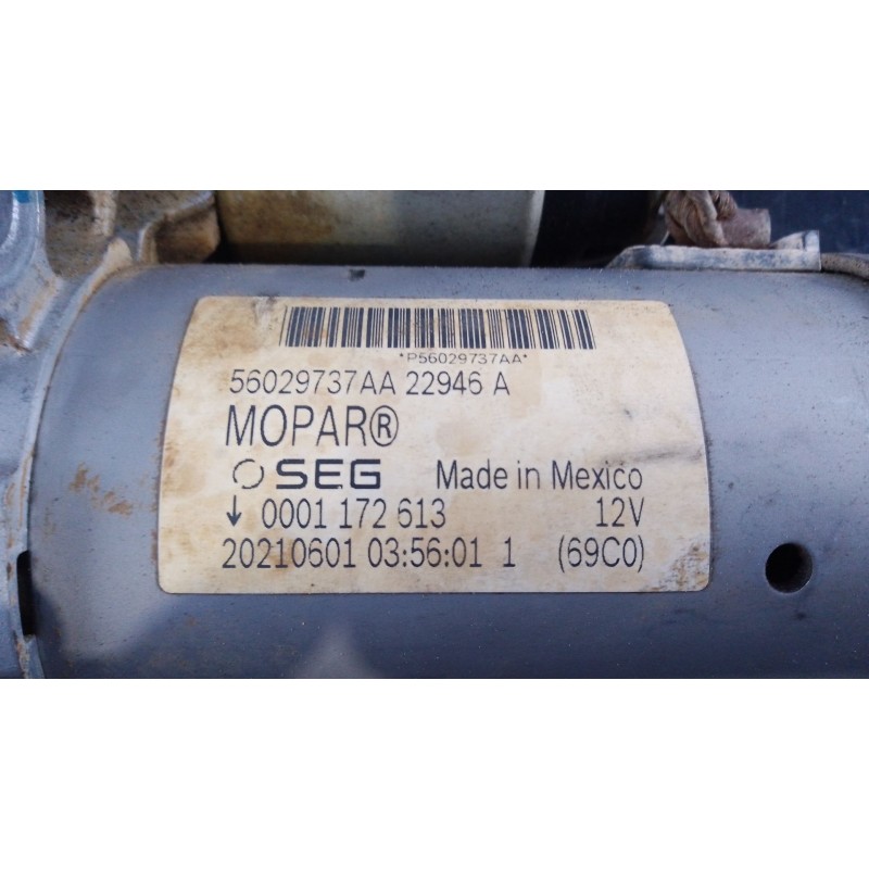 Recambio de motor arranque para jeep wrangler iv (jl) 2.0 t-gdi (jl72, jl74) referencia OEM IAM   