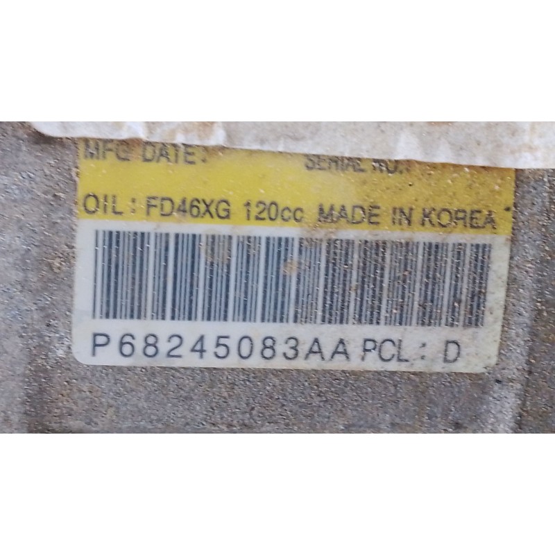 Recambio de compresor aire acondicionado para jeep wrangler iv (jl) 2.0 t-gdi (jl72, jl74) referencia OEM IAM   