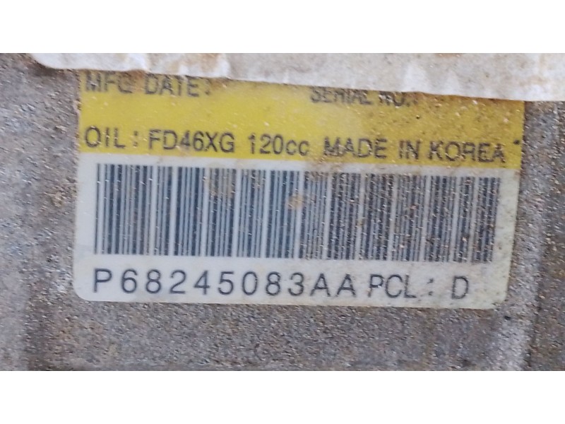 Recambio de compresor aire acondicionado para jeep wrangler iv (jl) 2.0 t-gdi (jl72, jl74) referencia OEM IAM   