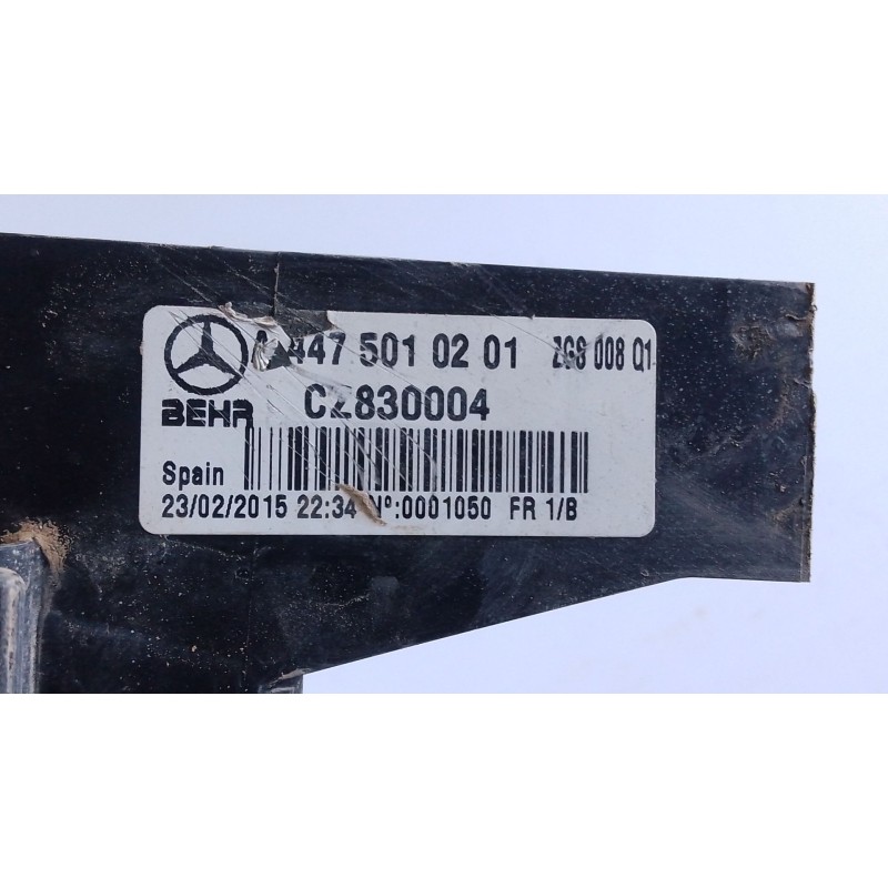 Recambio de radiador agua para mercedes-benz vito tourer (w447) 111 cdi / 111 bluetec (447.701, 447.703, 447.705) referencia OEM