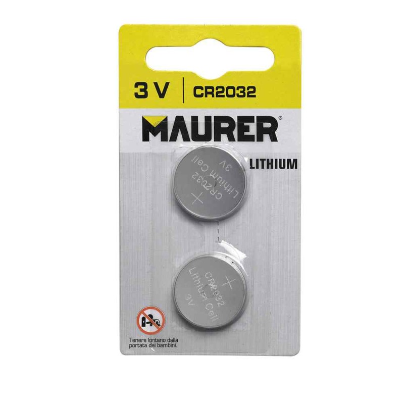 Recambio de ferreteria para universal tienda / herramientas pila boton alcalina maurer cr2032 (2 piezas) referencia OEM IAM 1904