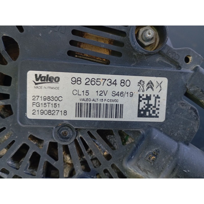 Recambio de alternador para peugeot 3008 ii suv (mc_, mr_, mj_, m4_) 1.2 thp/ puretech 130 (mrhnsm, mrhnsu, mrhnsj, mrhnyw,... r