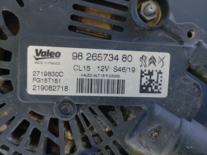 Recambio de alternador para peugeot 3008 ii suv (mc_, mr_, mj_, m4_) 1.2 thp/ puretech 130 (mrhnsm, mrhnsu, mrhnsj, mrhnyw,... r