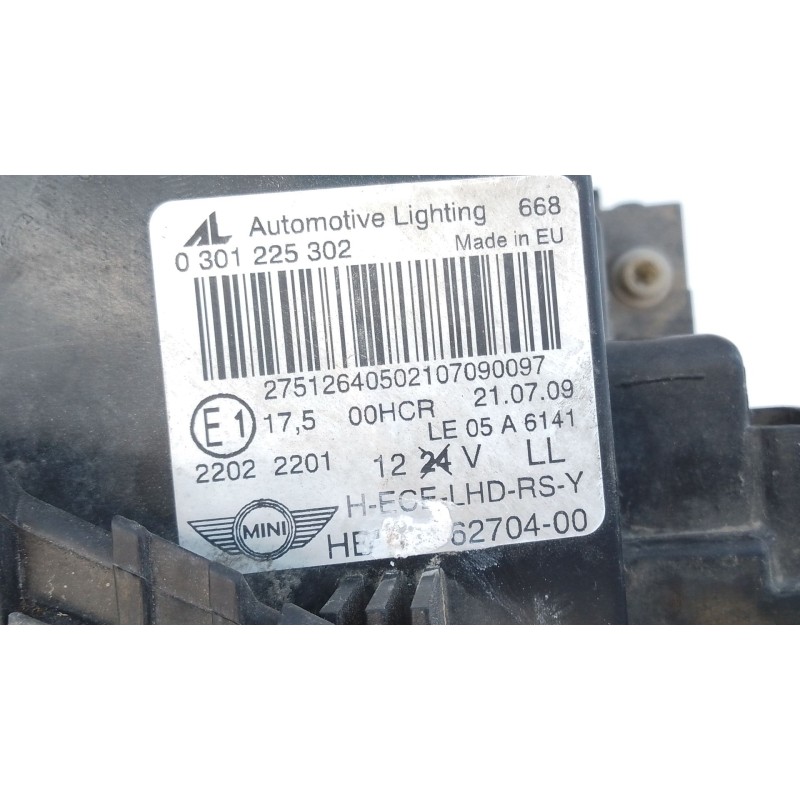 Recambio de faro derecho para mini mini (r56) one referencia OEM IAM 0301225402 16270400 