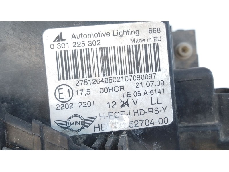 Recambio de faro derecho para mini mini (r56) one referencia OEM IAM 0301225402 16270400 