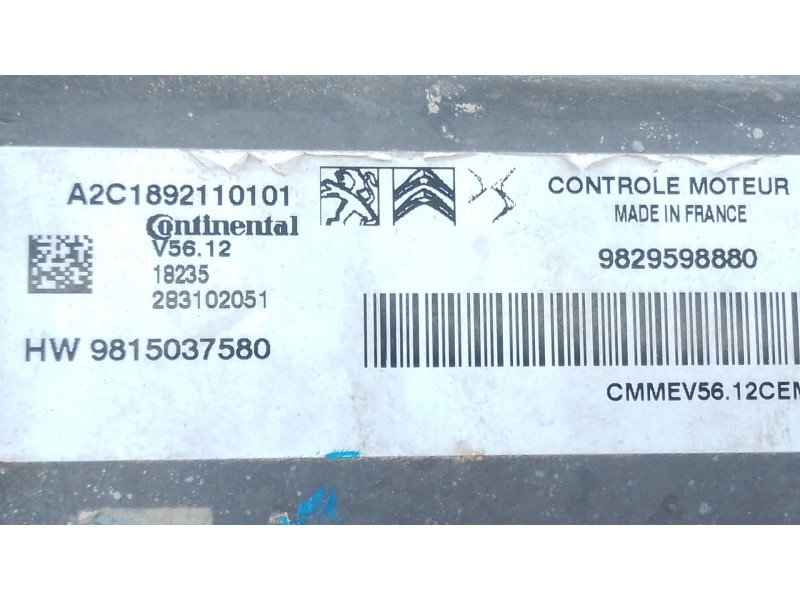 Recambio de centralita motor uce para peugeot 208 i (ca_, cc_) 1.2 vti 82 referencia OEM IAM   