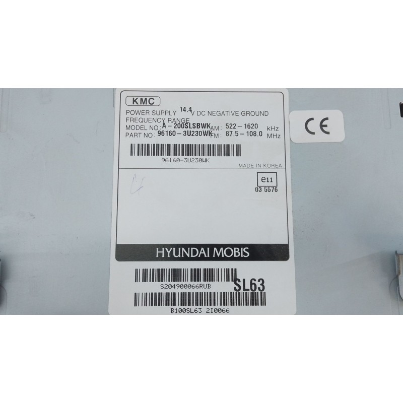 Recambio de sistema audio / radio cd para kia sportage drive 4x2 referencia OEM IAM   