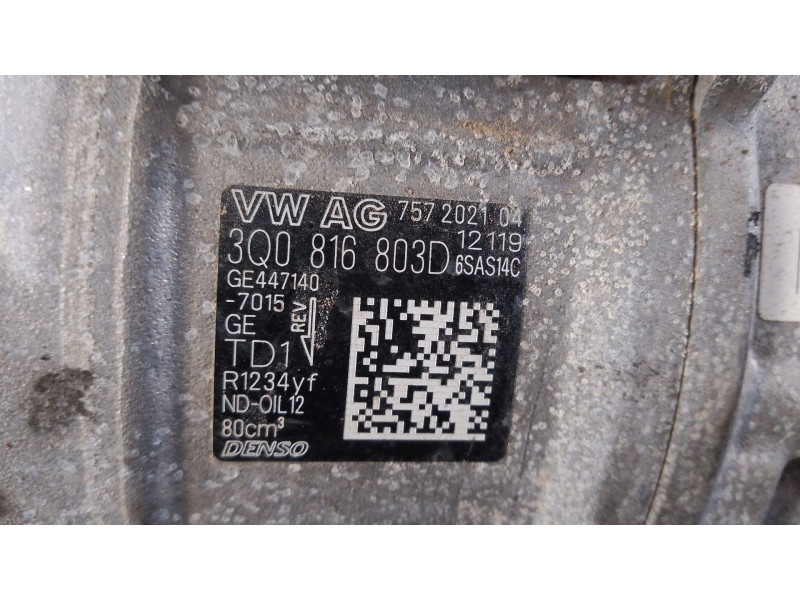 Recambio de compresor aire acondicionado para audi q3 sportback (f3n) 35 tdi referencia OEM IAM 3Q0816803D  