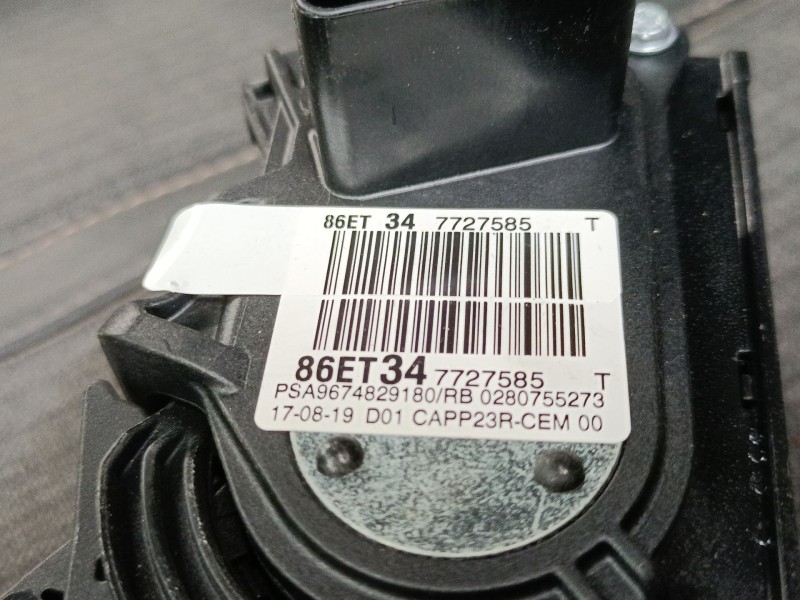 Recambio de pedal acelerador para peugeot 3008 ii suv (mc_, mr_, mj_, m4_) 1.2 thp/ puretech 130 (mrhnsm, mrhnsu, mrhnsj, mrhnyw