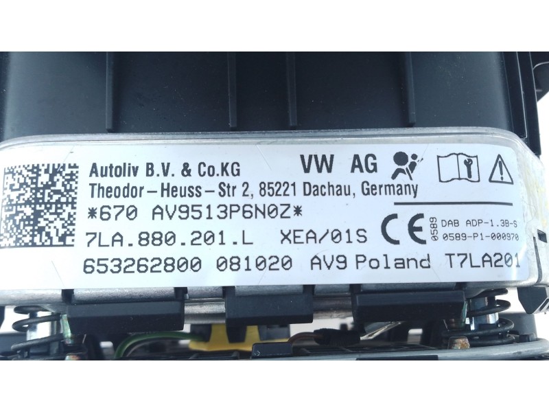 Recambio de airbag delantero izquierdo para volkswagen transporter t6 / caravelle t6 autobús (sgb, sgj, shb, shj) 2.0 tdi refere