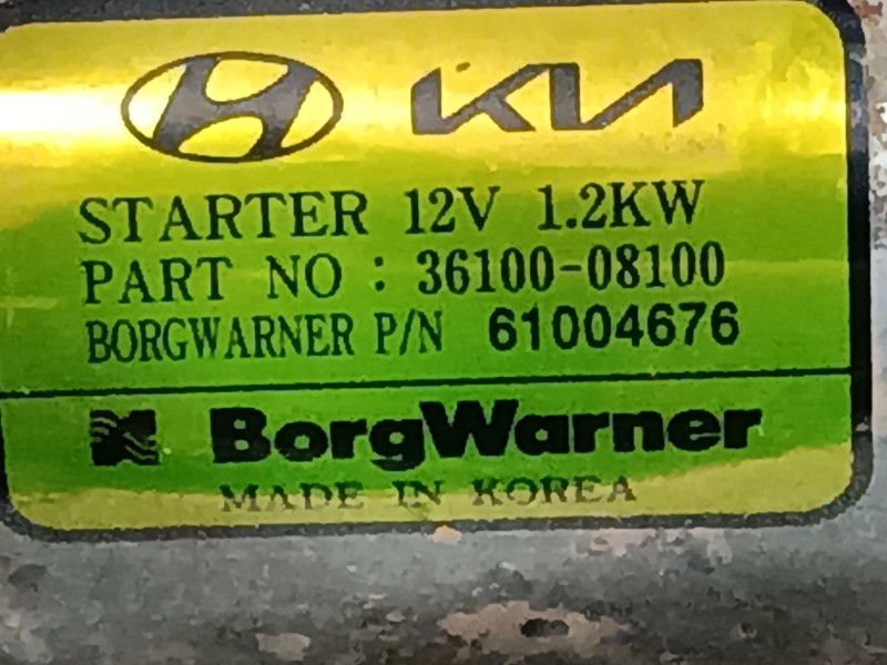 Recambio de motor arranque para kia ceed (cd) 1.0 t-gdi referencia OEM IAM   
