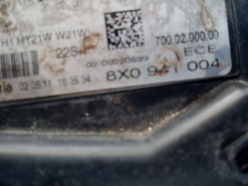 Recambio de faro derecho para audi a1 (8x) ambition referencia OEM IAM 8X0941004  E1-B6-54-1