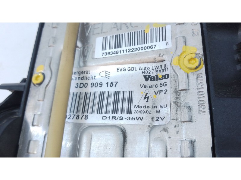 Recambio de faro izquierdo xenon para volkswagen touareg (7l6) referencia OEM IAM 3D0909157  E1-B6-18-2