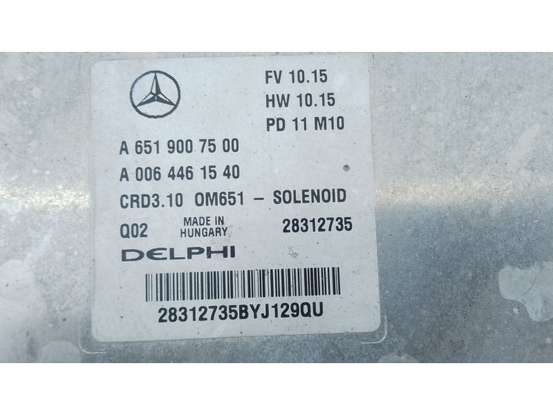 Recambio de centralita motor uce para mercedes-benz clase c t-model (s204) c 200 cdi (204.201) referencia OEM IAM A6519007500 A0