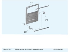 Recambio de rodillo puerta lateral derecha para citroën jumper ii furgoneta 3.0 hdi 155 referencia OEM IAM 131893  T2-6-A NUEVO 2