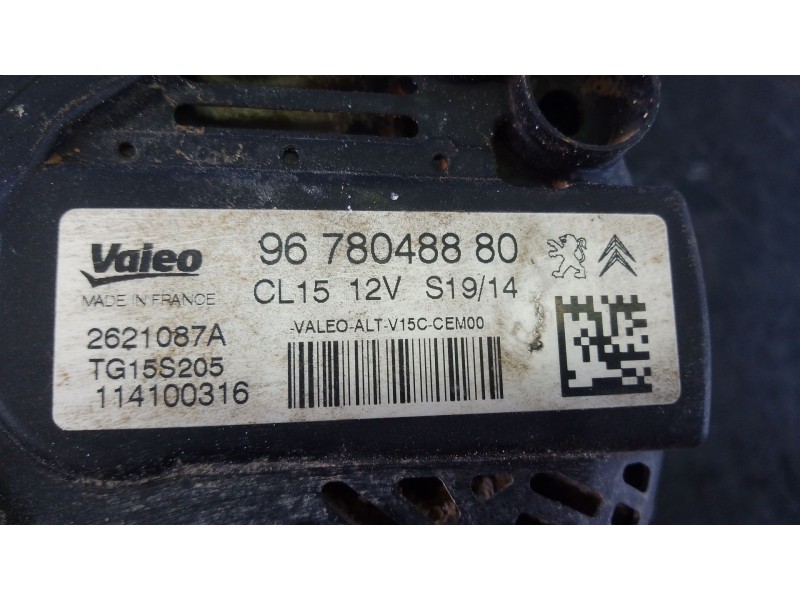 Recambio de alternador para peugeot partner furgoneta/monovolumen 1.6 hdi / bluehdi 75 referencia OEM IAM   