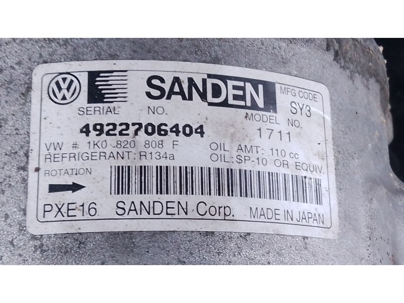 Recambio de compresor aire acondicionado para seat altea xl (5p5, 5p8) 2.0 tdi 16v referencia OEM IAM   