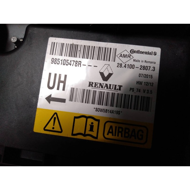 Recambio de centralita airbag para renault megane iii berlina 5 p limited referencia OEM IAM 985105478R  