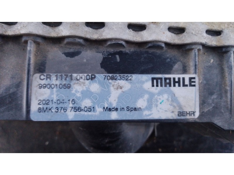 Recambio de radiador agua para nissan cabstar (f24m, f24w) 35.15 dci, 45.15 dci 3.0 (f24m) referencia OEM IAM   