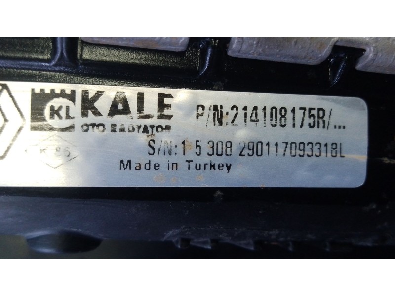 Recambio de radiador agua para renault megane iv hatchback (b9a/m/n_) 1.5 dci 110 (b9a3) referencia OEM IAM   