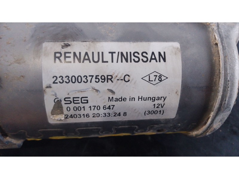 Recambio de motor arranque para renault express furgoneta/monovolumen 1.5 blue dci 75 (f6aa) referencia OEM IAM   