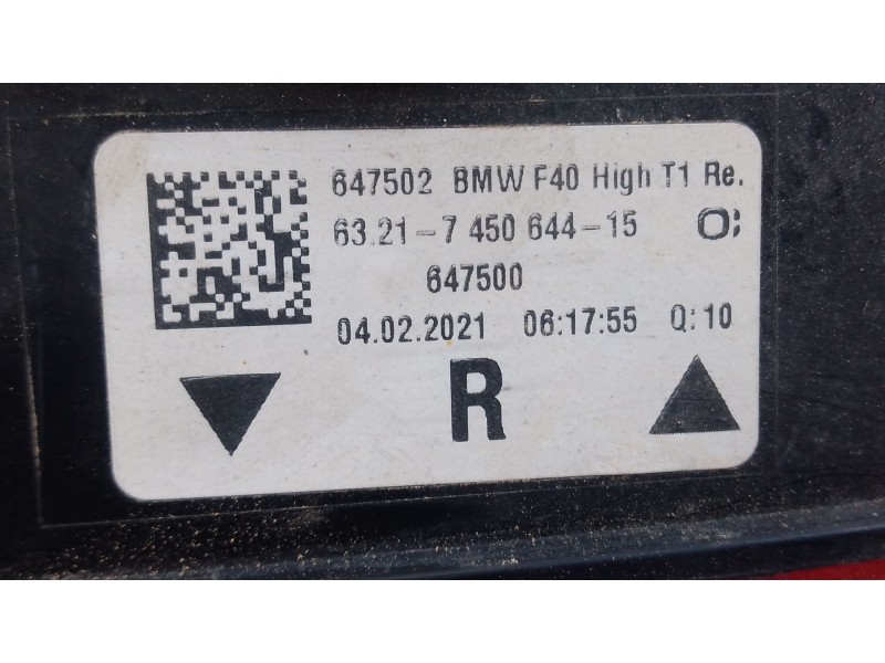 Recambio de piloto trasero derecho para bmw 1 (f40) 116 d referencia OEM IAM   
