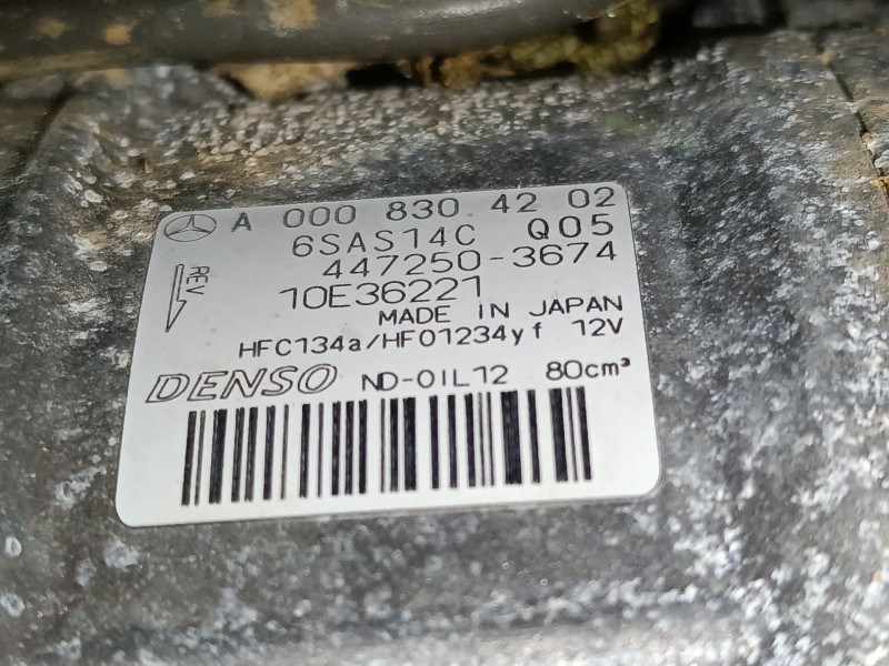 Recambio de compresor aire acondicionado para mercedes-benz gla (h247) gla 200 d (247.712) referencia OEM IAM A0008304202  