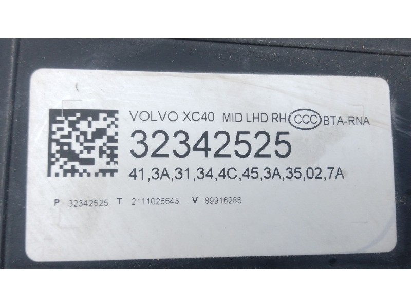 Recambio de faro derecho xenon para volvo xc40 (536) t3 referencia OEM IAM 32342525  