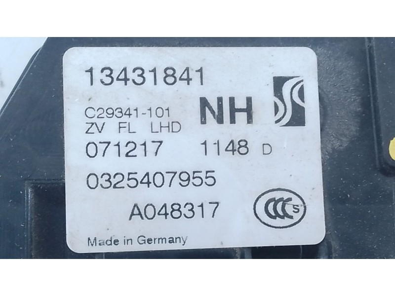 Recambio de cerradura puerta delantera izquierda para opel corsa e (x15) 1.3 cdti (08, 68) referencia OEM IAM 13431841 A048317 E