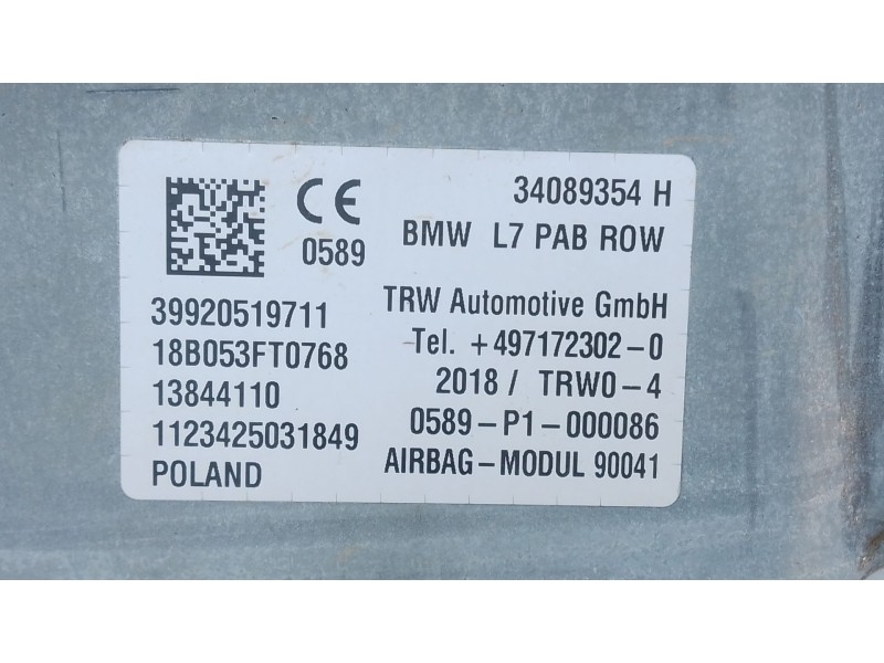 Recambio de airbag delantero derecho para bmw 3 (f30, f80) 320 d referencia OEM IAM   