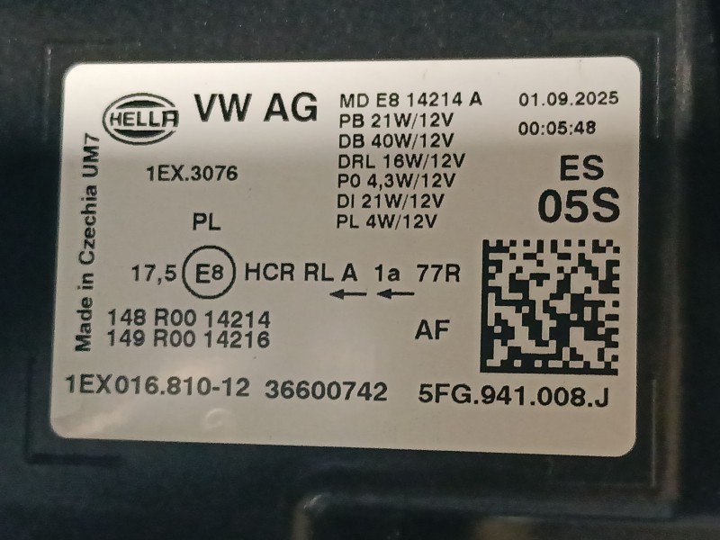 Recambio de faro derecho xenon para cupra formentor (kmp) 1.5 tsi referencia OEM IAM   